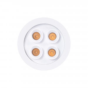 Downlight LED rotondo da incasso 8W - Chip Osram - UGR18 - Taglio Ø 58mm - Bianco