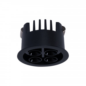 Downlight LED rotondo da incasso 8W - Chip Osram - UGR18 - Taglio Ø 58mm - Nero