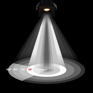 Downlight LED quadrato da incasso 2W - Chip Osram - UGR18 - Taglio Ø 25mm - Nero