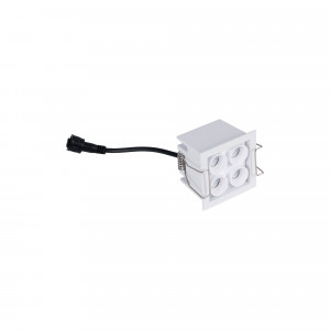 Downlight LED quadrato da incasso 8W - Chip Osram - UGR18 - Taglio 48 x 48 mm - Bianco