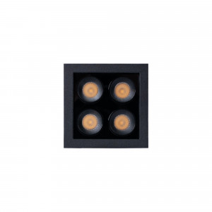 Downlight LED quadrato da incasso 8W - Chip Osram - UGR18 - Taglio 48 x 48 mm - Nero