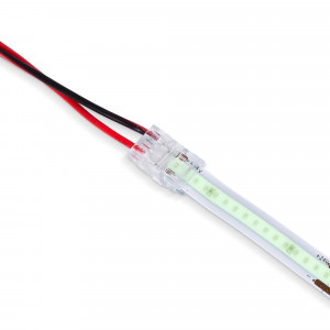 Connettore Hippo monocolore COB per striscia LED - PCB 8mm - 2 pin - IP20 - Max 24V