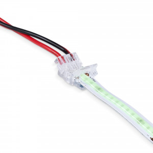 Connettore Hippo monocolore COB per striscia LED - PCB 8mm - 2 pin - IP20 - Max 24V