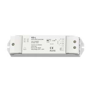 Controller CCT 12-48V DC - 16A (8A/canale) - RF 2.4G - Dimmer PUSH - Skydance