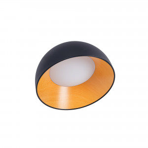 Lampada da soffitto LED obliqua CCT 12W - Effetto legno - ø35cm