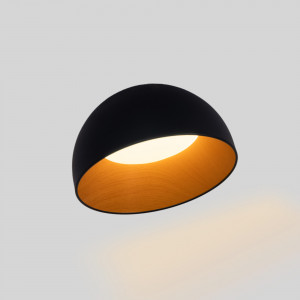 Lampada da soffitto LED obliqua CCT 12W - Effetto legno - ø35cm