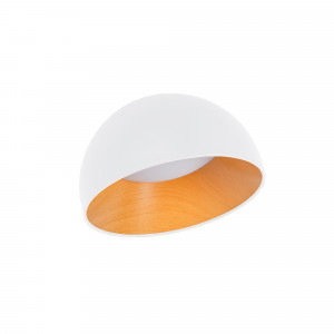 Lampada da soffitto LED obliqua CCT 12W - Effetto legno - ø35cm