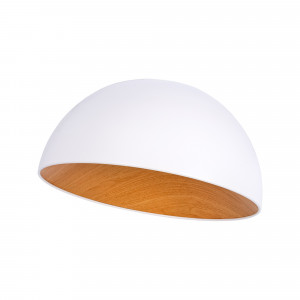 Lampada da soffitto LED obliqua CCT 24W - Effetto legno - ø50cm