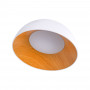 Lampada da soffitto LED obliqua CCT 24W - Effetto legno - ø50cm