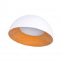 Lampada da soffitto LED obliqua CCT 24W - Effetto legno - ø50cm