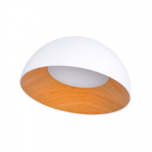 Lampada da soffitto LED obliqua CCT 24W - Effetto legno - ø50cm