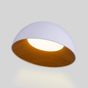 Lampada da soffitto LED obliqua CCT 24W - Effetto legno - ø50cm