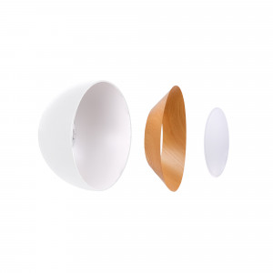 Lampada da soffitto LED CCT 12W - Effetto legno - ø35cm