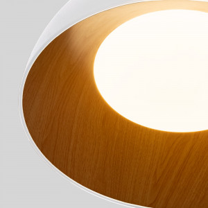 Lampada da soffitto LED CCT 12W - Effetto legno - ø35cm