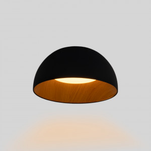 Lampada da soffitto LED CCT 12W - Effetto legno - ø35cm