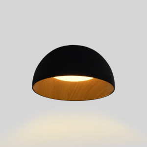 Lampada da soffitto LED CCT 12W - Effetto legno - ø35cm