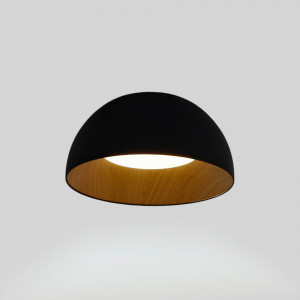 Lampada da soffitto LED CCT 12W - Effetto legno - ø35cm