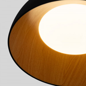 Lampada da soffitto LED CCT 12W - Effetto legno - ø35cm