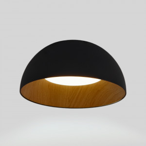 Lampada da soffitto LED CCT 24W - Effetto legno - ø50cm