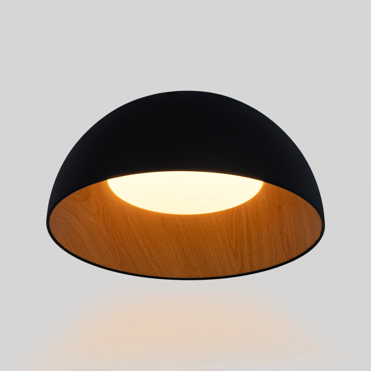 Lampada da soffitto LED CCT 24W - Effetto legno - ø50cm