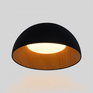 Lampada da soffitto LED CCT 24W - Effetto legno - ø50cm