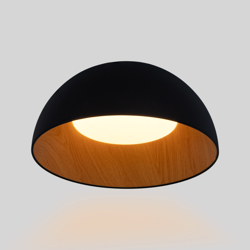 Lampada da soffitto LED CCT 24W - Effetto legno - ø50cm