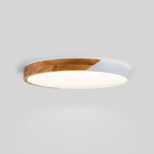 Plafoniera LED CCT 36W - Legno e policarbonato - ø50cm - IP22