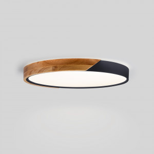 Plafoniera LED CCT 36W - Legno e policarbonato - ø50cm - IP22