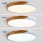 Plafoniera LED CCT 36W - Legno e policarbonato - ø50cm - IP22