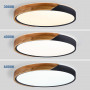 Plafoniera LED CCT 36W - Legno e policarbonato - ø50cm - IP22