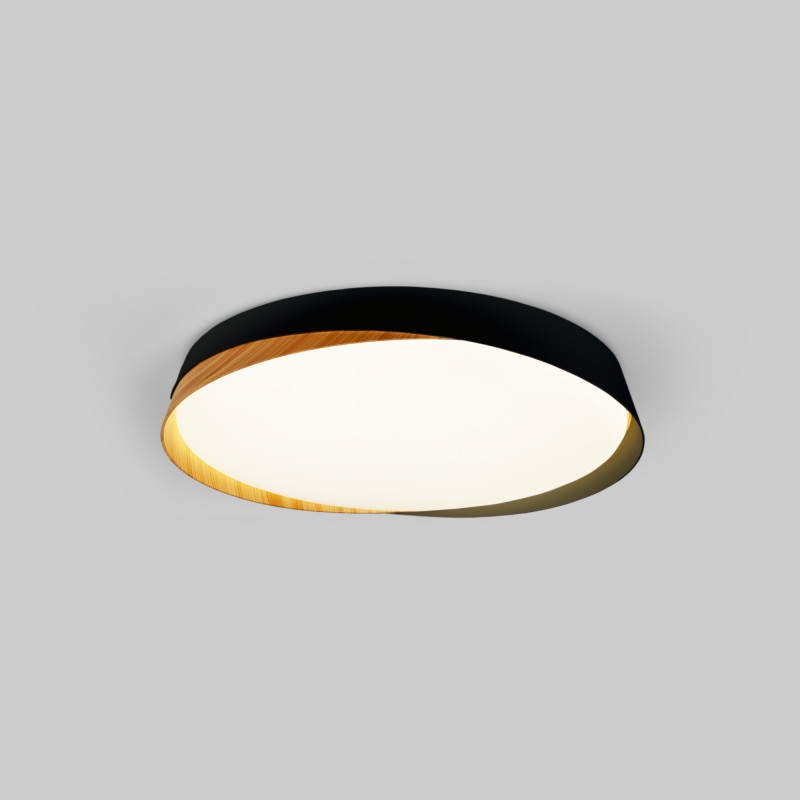 Plafoniera LED CCT 36W - Effetto legno - ø50cm - IP22