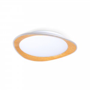 Lampada da soffitto LED CCT 24W - Effetto legno - Ø45cm