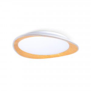 Lampada da soffitto LED CCT 24W - Effetto legno - Ø45cm