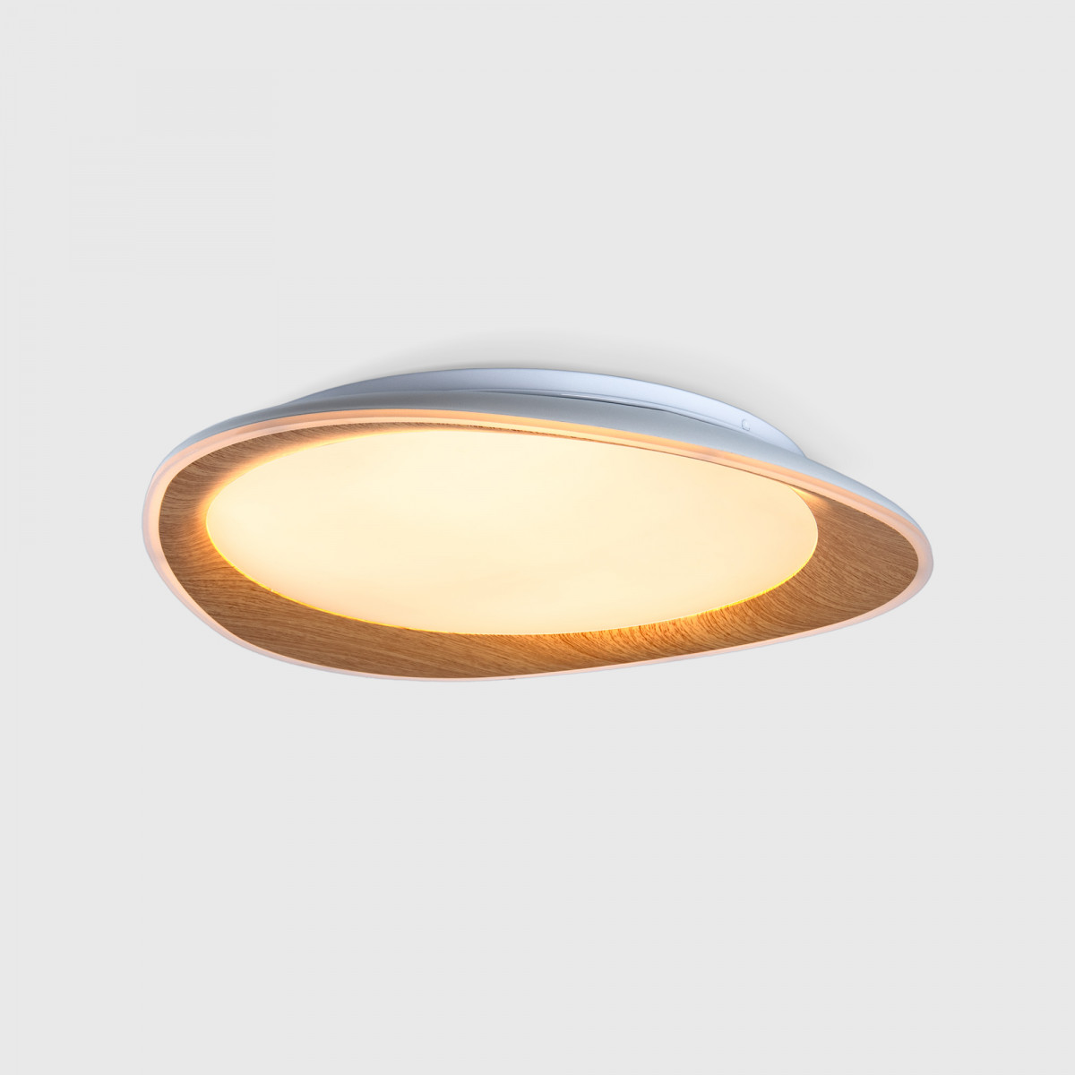 Lampada da soffitto LED CCT 24W - Effetto legno - Ø45cm