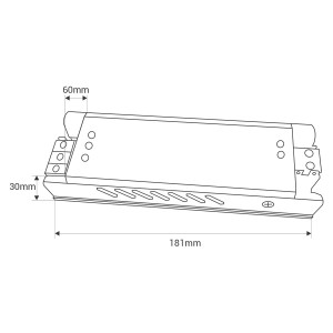 dimensioni Alimentazione Slim 300W 24V - 12,5A - Alta efficienza - IP20