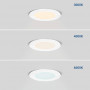 Downlight LED ultra slim 6W - CCT - Taglio Ø 110mm - 3 colori