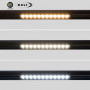 Faretto lineare LED CCT a binario magnetico 48V - 12W - DALI-2 dimmerabile - UGR18