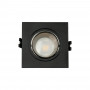 KIT Anello downlight quadrato 93x93mm (nero/grigio) + Lampadina GU10 5,4W + Portalampada