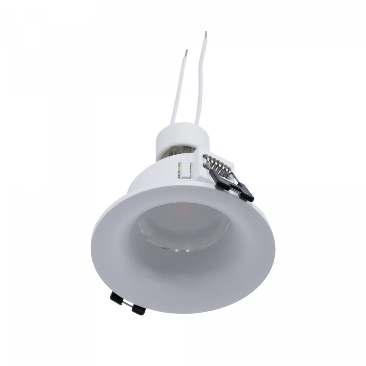 KIT Anello da incasso Ø86mm (bianco) + Lampadina GU10 5,4W + Portalampada