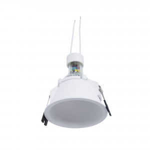 KIT Anello da incasso Ø93mm (bianco) + Lampadina GU10 5,4W + Portalampada