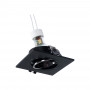 KIT Anello downlight quadrato 93x93mm (nero/grigio) + Lampadina GU10 5,4W + Portalampada