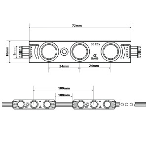 Modulo LED RGBWW per insegna luminosa - 0,96W - 12V - IP65 - 120º  | insegne luminose personalizzate