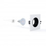 KIT downlight quadrato 93x93mm (nero/bianco) + lampadina GU10 5,4W + portalampada