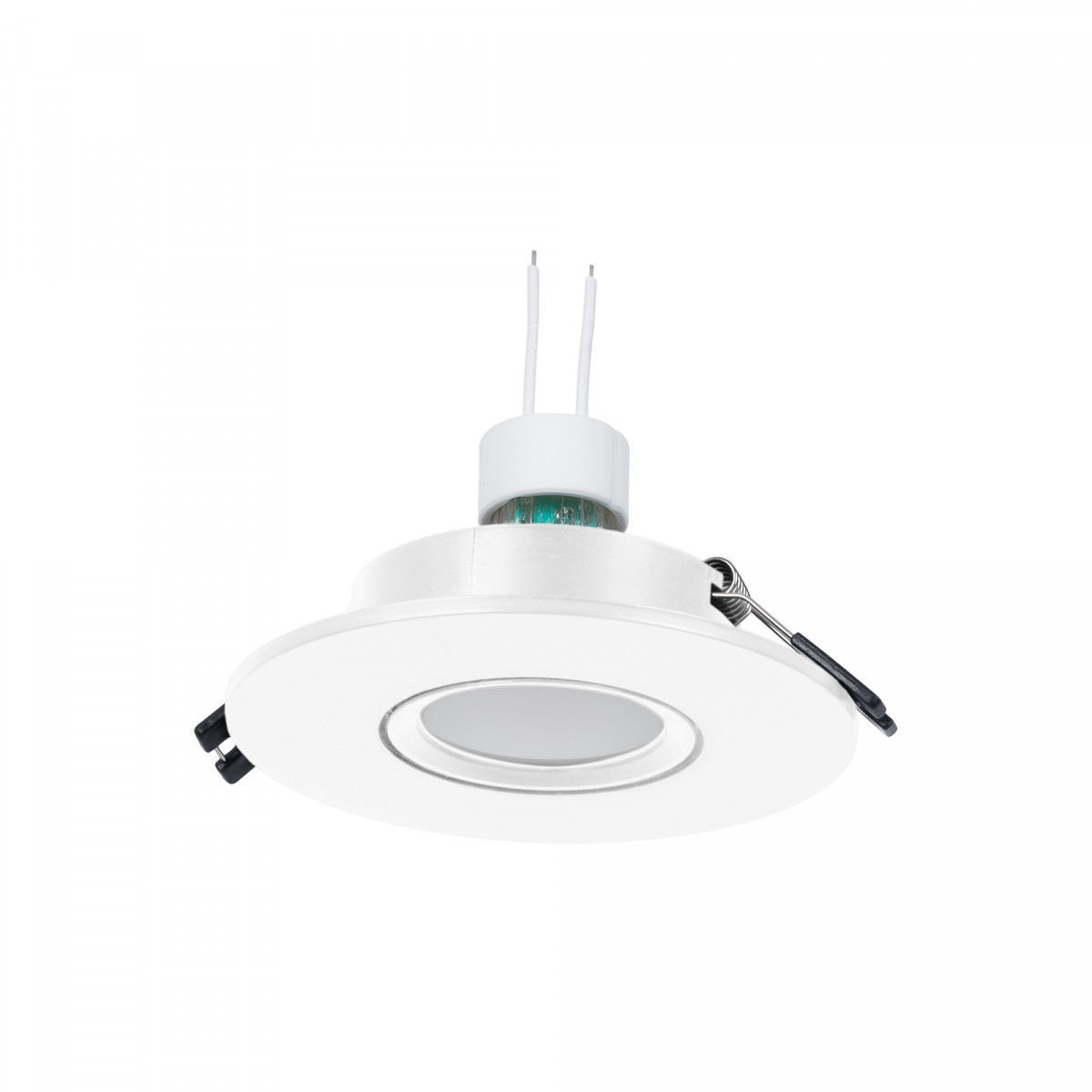 KIT Anello da incasso Ø110mm (bianco) + lampadina GU10 5,4W + portalampada | Faretti da incasso