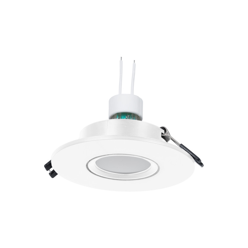 KIT Anello da incasso Ø110mm (bianco) + lampadina GU10 5,4W + portalampada | Faretti da incasso