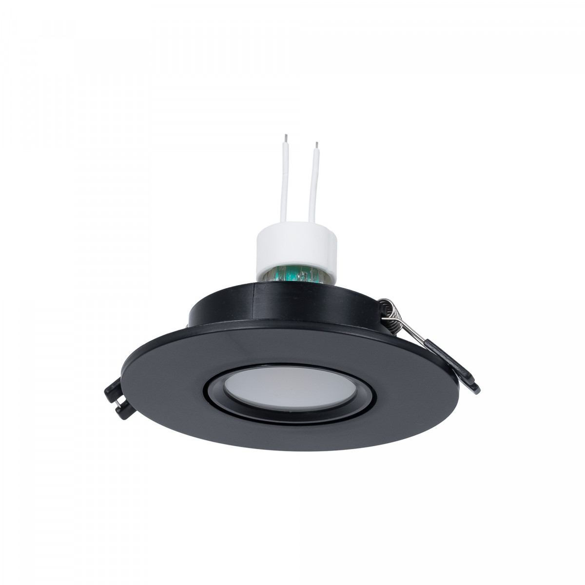 KIT Anello da incasso Ø110mm (nero) + lampadina GU10 5,4W + portalampada | Faretti da incasso