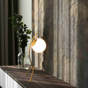 Lampada da tavolo a sfera di cristallo "Flix" | lampade da tavolo design