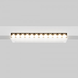 Faretto lineare orientabile per guida magnetica 48V- 12W - 4000K - Chip OSRAM - UGR18 - Bianco | illuminazione a binario design