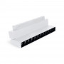 Faretto lineare orientabile per guida magnetica 48V- 12W - 4000K - Chip OSRAM - UGR18 - Bianco | illuminazione a binario design