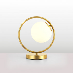 Lampada da tavolo con sfera di cristallo "Porto" | lampada da comodino led